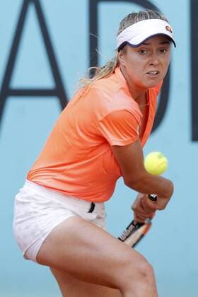 Elina Svitolina during Madrid Open Tennis 2015 match.May, 5, 2015.  (20150505279)