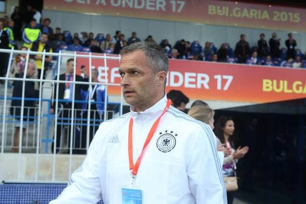06.05.2015 Burgas(Bulgaria) Belgium-Germany UEFA European Under 17 men s football championship Christian Wück-Wueck Germany U17 U 17 head coach :Str 