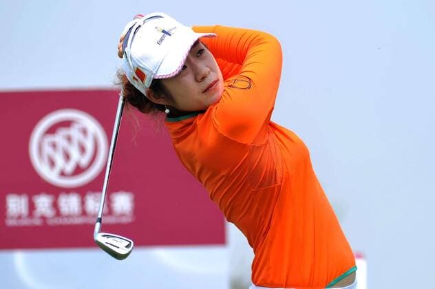 SHANGHAI, CHINA - MAY 07: (CHINA OUT) Zhang jienalin of China hits a shot during the first round match on day one of 2015 Buick Golf Championship at Shanghai Qizhong Garden Golf Club on May 7, 2015 in Shanghai, China.  CFP467131214 