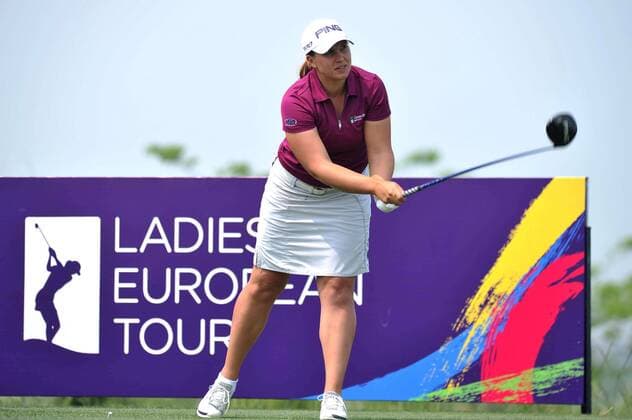 SHANGHAI, CHINA - MAY 07: (CHINA OUT) Liz Young of England hits a shot during the first round match on day one of 2015 Buick Golf Championship at Shanghai Qizhong Garden Golf Club on May 7, 2015 in Shanghai, China.  CFP467131229 