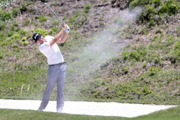May 7, 2015 - Ponte Vedra Beach, Florida, United States - Keegan Bradley hits out of a bunker on the 6th fairway during the first round of THE PLAYERS Championship. THE PLAYERS Championship - Round 1 - ZUMAw109
