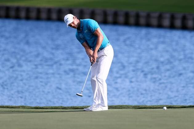 May 7, 2015 - Ponte Vedra Beach, Florida, United States - Martin Kaymer putts the 18th green during the first round of THE PLAYERS Championship. THE PLAYERS Championship - Round 1 - ZUMAw109