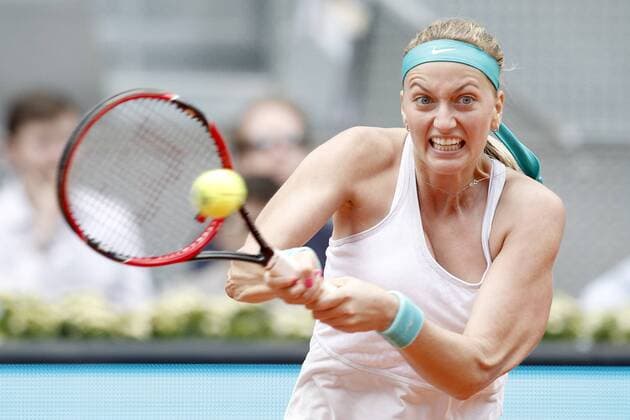 Petra Kvitova, Czech Republic, during Madrid Open Tennis 2015 match.May, 8, 2015.  (2015050838)