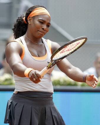 Serena Williams, USA, during Madrid Open Tennis 2015 match.May, 8, 2015.  (2015050824)