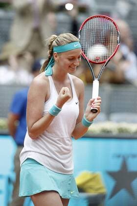 Petra Kvitova, Czech Republic, during Madrid Open Tennis 2015 match.May, 8, 2015.  (2015050851)
