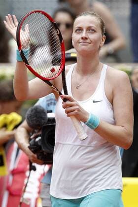 Petra Kvitova, Czech Republic, during Madrid Open Tennis 2015 match.May, 8, 2015.  (2015050852)