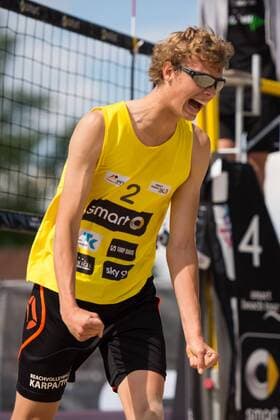 08.05.2015, Muenster, Schlossplatz smart beach tour, Supercup Münster Muenster, Qualifikation Jubel Julius Thole