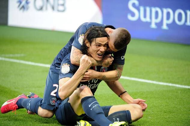 Aktuell Fußball, Frankreich, Ligue 1, Paris St Germain - EA Guingamp EDINSON CAVANI (psg) - JOIE FOOTBALL : Paris SG vs Guingamp - Ligue 1 - 08 05 2015 FEP Panoramic 