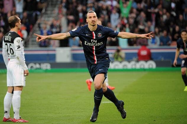 Aktuell Fußball, Frankreich, Ligue 1, Paris St Germain - EA Guingamp ZLATAN IBRAHIMOVIC (psg) - JOIE FOOTBALL : Paris SG vs Guingamp - Ligue 1 - 08 05 2015 FEP Panoramic 