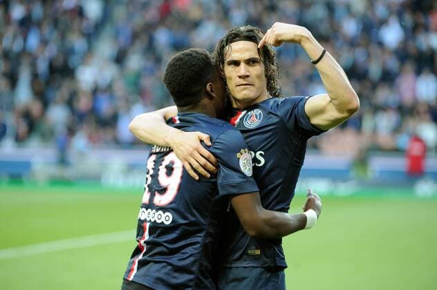 Aktuell Fußball, Frankreich, Ligue 1, Paris St Germain - EA Guingamp EDINSON CAVANI (psg) - JOIE FOOTBALL : Paris SG vs Guingamp - Ligue 1 - 08 05 2015 FEP Panoramic 