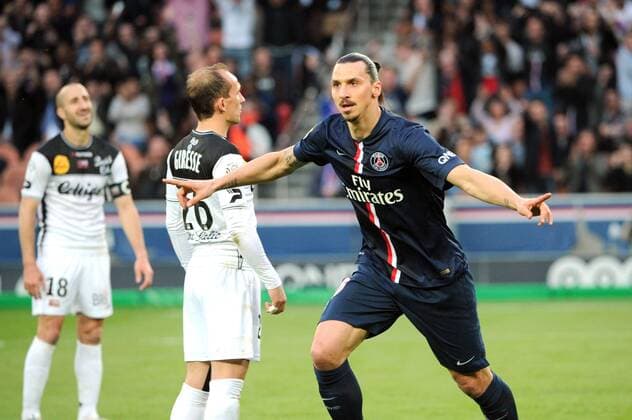Aktuell Fußball, Frankreich, Ligue 1, Paris St Germain - EA Guingamp ZLATAN IBRAHIMOVIC (psg) - JOIE FOOTBALL : Paris SG vs Guingamp - Ligue 1 - 08 05 2015 FEP Panoramic 