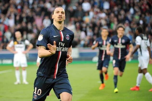 Aktuell Fußball, Frankreich, Ligue 1, Paris St Germain - EA Guingamp ZLATAN IBRAHIMOVIC (psg) - JOIE FOOTBALL : Paris SG vs Guingamp - Ligue 1 - 08 05 2015 FEP Panoramic 