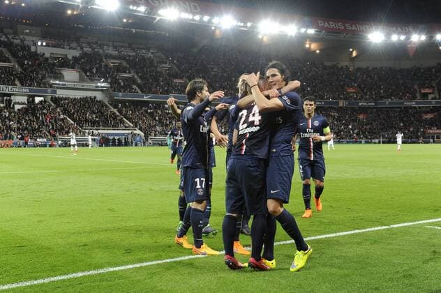 EQUIPE DE FOOTBALL DU PSG - EDINSON CAVANI (psg) - JOIE FOOTBALL : Paris SG vs Guingamp - Ligue 1 - 08 05 2015 FEP Panoramic 