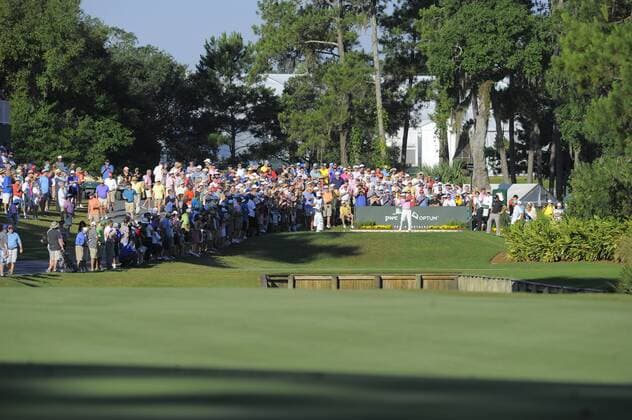 08 May 2015: 10th fairway tee box during the second round of The Players Championship at TPC Sawgrass Ponte Vedra Beach Florida. GOLF: MAY 08 PGA Golf Herren - THE PLAYERS Championship - Second Round Icon150580089 EDITORIAL USE ONLY