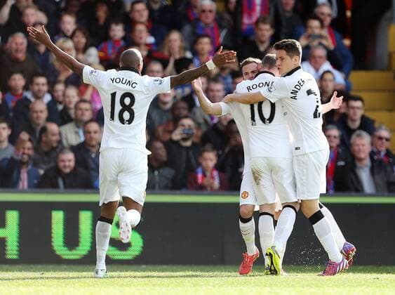 Manchester United ManU s Juan Mata celebrates scoring his sides opening goal Barclays Premier League - Crystal Palace vs Manchester United- Selhurst Park - England - 9th May 2015 - Picture David Klein Sportimage EDITORIAL USE ONLY. No use with unauthorised audio, video, data, fixture lists, club league logos or live services. Online in-match use limited to 120 images, no video emulation. No use in betting, games or single club league player publications.