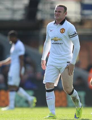 09.05.2015. London, England. Barclays Premier League. Crystal Palace versus Manchester United ManU Wayne Rooney with a deadleg injury xJasonxHearnx  ActionPlus11619401
