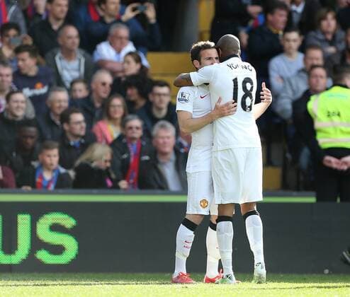 Manchester United ManU s Juan Mata celebrates scoring his sides opening goal Barclays Premier League - Crystal Palace vs Manchester United- Selhurst Park - England - 9th May 2015 - Picture David Klein Sportimage EDITORIAL USE ONLY. No use with unauthorised audio, video, data, fixture lists, club league logos or live services. Online in-match use limited to 120 images, no video emulation. No use in betting, games or single club league player publications.