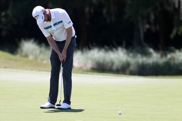 Aktuell Golf - The Players Championship in Ponte Vedra Beach May 9, 2015 - Ponte Vedra Beach, Florida, United States - Chris Kirk putts the 2nd green during the third round of THE PLAYERS Championship. THE PLAYERS Championship - Round 3 - ZUMAw109