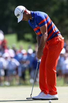 Aktuell Golf - The Players Championship in Ponte Vedra Beach May 9, 2015 - Ponte Vedra Beach, Florida, United States - Billy Horschel putts the 13th hole during the third round of THE PLAYERS Championship. THE PLAYERS Championship - Round 3 - ZUMAw109