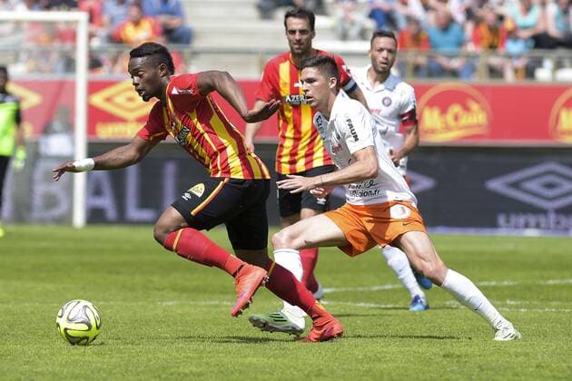 Wylan CYPRIEN (Lens) FOOTBALL : RC Lens vs Montpellier - Ligue 1 - 10 05 2015 JBAutissier Panoramic 