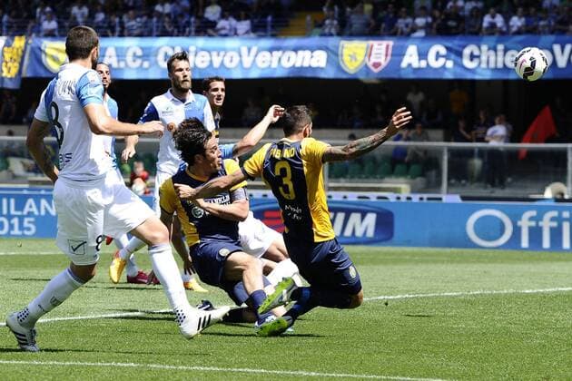 Aktuell Fußball, Italien, AC Chievo Verona - Hellas Verona Serie A Chievo Verona-Hellas Verona gol Luca Toni 