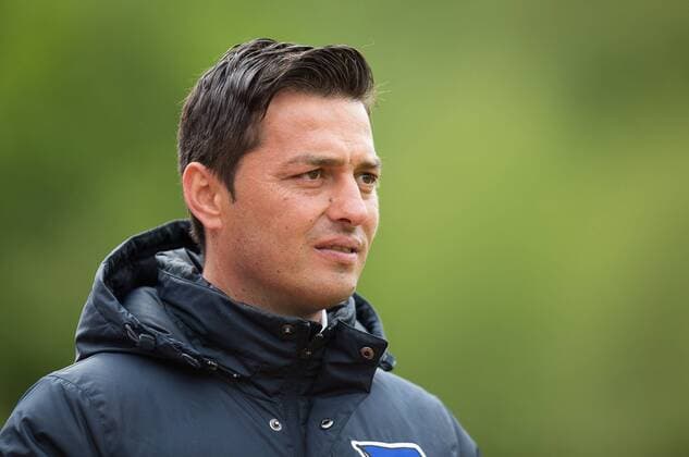 Berlin, Deutschland, 10.05.2015: Fußball NOFV Regionalliga Nordost - Berliner AK 07 - Hertha BSC II. Trainer Ante Covic (Hertha II)