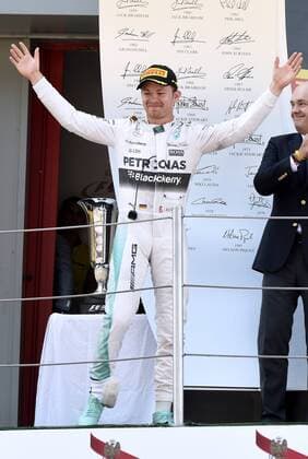 ROSBERG Nico F1 Team F1 Mercedes AMG Sieger GP von Spanien bei der Siegeehrung FIA Motorsport Formel 1 Saison 2015 Grand Prix von Spanien 2015 in Barcelona am 10.Mai 2015 