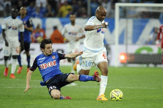 Bernardo (ASM) - Ayew (OM) FOOTBALL : Marseille vs Monaco - Ligue 1 - 10 05 2015 FranckPennant Panoramic 
