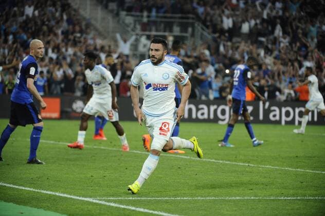 Joie but Alessandrini (OM) FOOTBALL : Marseille vs Monaco - Ligue 1 - 10 05 2015 FranckPennant Panoramic 