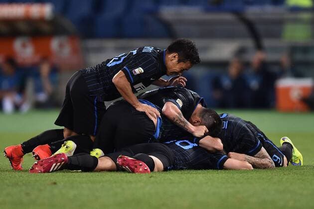 Serie A Lazio Rom - Inter Mailand Torjubel Hernanes 