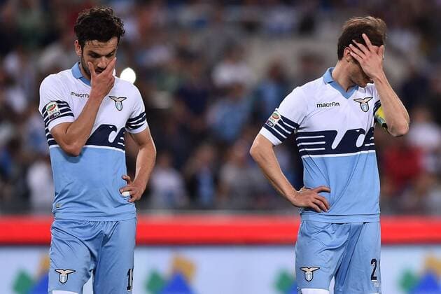 Serie A Lazio Rom - Inter Mailand Marco Parolo-Stefan Radu 