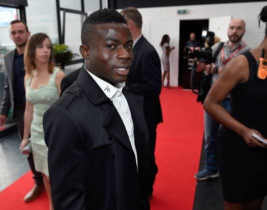 Moses Simon of KAA GENT FOOTBALL : Ebony shoe gala - Bruxelles - 11 05 2015 PhotoNews Panoramic 