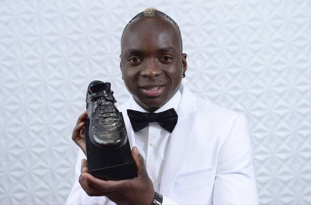 Neeskens Kebano of Sporting Charleroi Vainqueur du trophee FOOTBALL : Ebony shoe gala - Bruxelles - 11 05 2015 PhotoNews Panoramic 