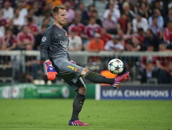 12.05.2015,CL Halbfinale,FC Bayern vs FC Barcelona Barca Allianz Arena München, Fussball, 12.05.2015,CL,Halbfinale Rückspiel,FC Bayern vs FC Barcelona, Allianz Arena München,Sport,im Bild: Marc Andre Ter Stegen