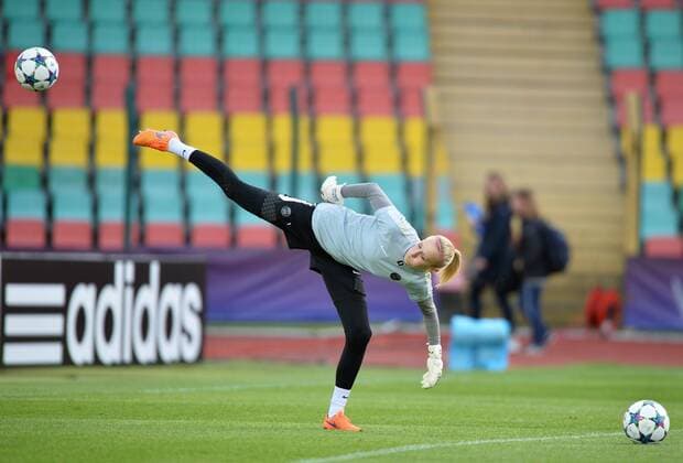 Katarzyna Kiedrzynek (psg) - Entrainement au Friedrich Ludwig Jahn Sportpark FOOTBALL : Entrainement et conference de presse - PSG Feminines - Finale Ligue des champions - 13 05 2015 AnthonyBIBARD FEP Panoramic 