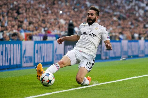 Dani Carvajal (Real), Freisteller, Einzelbild, Aktion, Action, Fussball, UEFA Champions League, Real Madrid - Juventus Turin,  xjgx