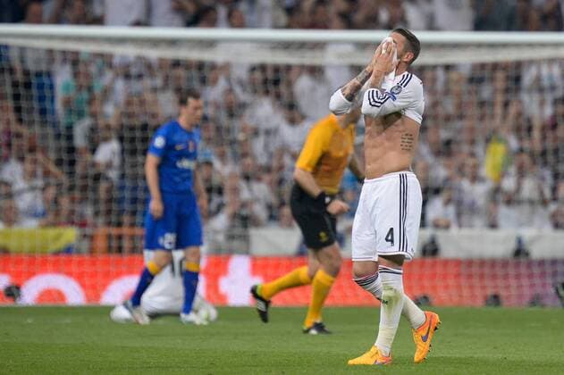 Sergio Ramos (Real), enttäuscht schauend, Enttäuschung, Frustration, disappointed, pessimistisch, Fussball, UEFA Champions League, Real Madrid - Juventus Turin,  xjgx