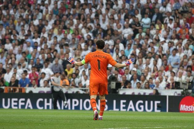 May 13, 2015 - Madrid, Spain - Real Madrid goalkeeper Iker Casillas (1) shows dejection during the Uefa Champions League semi finals football match REAL MADRID - JUVENTUS on 13 05 15 at the Estadio Santiago Bernabeu in Madrid, Spain. Copyright 2015 Matteo Bottanelli UEFA Champions League 2014 15: REAL MADRID vs JUVENTUS  - ZUMAn230