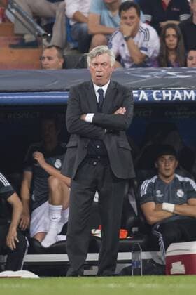 Carlo Ancelotti (Real), MAY 13, 2015 - Football Soccer : UEFA Champions League Semi-final 2nd leg match between Real Madrid 1-1 Juventus at Estadio Santiago Bernabeu in Madrid, Spain. NoxThirdxPartyxSales  (ptmb075271)