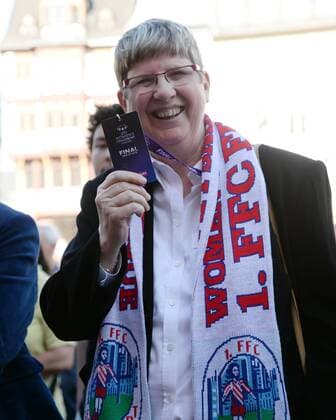 15.05.2015, xhbx, Fussball UEFA Champions League Womans, 1.FFC Frankfurt empfang im Roemer, v.l. FFC Frankfurt Fans