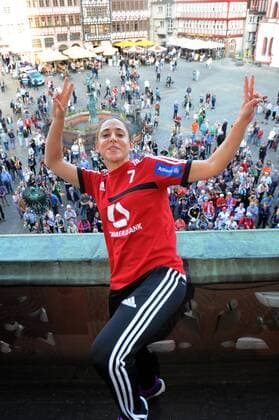 15.05.2015 Frankfurt am Main, Römer Kaisersaa UEFA Women’s Champions League Sieger 1. FFC Frankfurt wie im Römer empfangen Boquete, Verónica ( FFC Frankfurt)