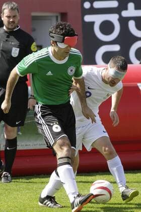 Aktuell Blindenfußball, Länderspiel, Frankreich - Deutschland Blindenfußball Frankreich vs Deutschland - 15 05 2015 Panoramicx 