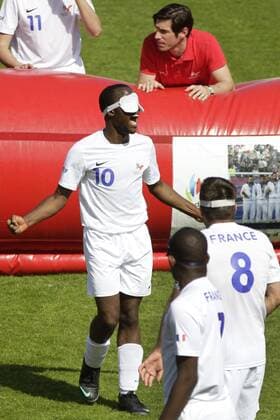 Aktuell Blindenfußball, Länderspiel, Frankreich - Deutschland Yvan Wouandji Blindenfußball Frankreich - Deutschland - 15 05 2015 Panoramicx 