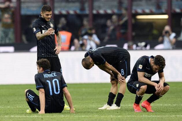 Aktuell Fußball, Italien, Serie A, Inter Mailand - Juventus Turin Serie A Inter Mailand - Juventus Turin delusione Inter 