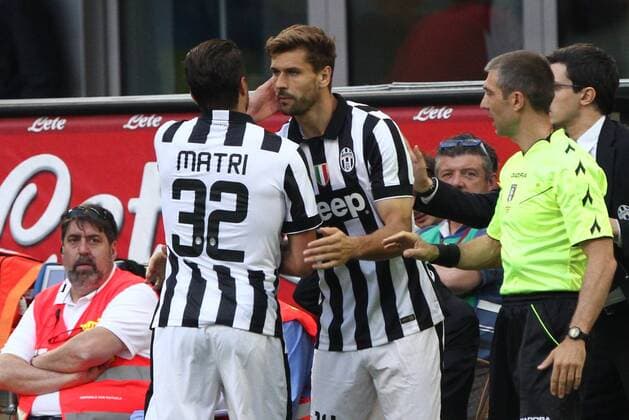 May 16, 2015 - Milan, Italy - Juventus forward Alessandro Matri (32) substituded by Juventus forward Fernando Llorente (14) during the Serie A football match n.36 INTER - JUVENTUS on 16 05 15 at the Stadio Meazza in Milan, Italy. Copyright 2015 Matteo Bottanelli Serie A: Inter Juventus  - ZUMAn230