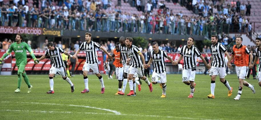 Serie A Inter Mailand - Juventus Turin l esultanza dei giocatori della juventus a fine partita xHOCHxZWEIx xItalyxPhotoxPressx 