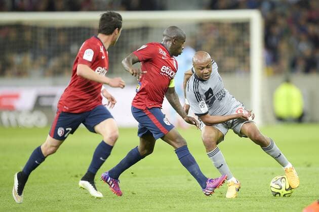 Aktuell Fußball, Frankreich, Ligue 1, OSC Lille - Olympique Marseille AYEW Andre (OM) FOOTBALL : Lille vs OM - Ligue 1 - 16 05 2015 JBAutissier Panoramic 