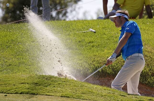 May 16, 2015 - Barcelona, Catalonia, Spain - JASON PALMER in the sand during the Spain Open held in the Club de Golf El Prat. Golf 2015 - Spain Open  - ZUMAn230