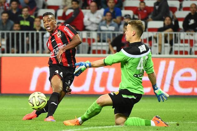 Aktuell Fußball, Frankreich, Ligue 1, OGC Nizza - RC Lens ALASSANE PLEA (nice) FOOTBALL : Nice vs Lens - Ligue 1 - 16 05 2015 FEP Panoramic 