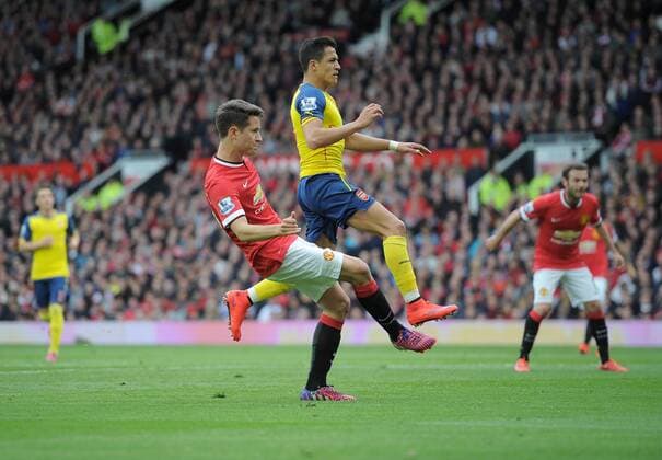 Football - 2014 2015 Premier League - Manchester United ManU vs. Arsenal Ander Herrera of Manchester United scores the first goal of the game at Old Trafford, Manchester 